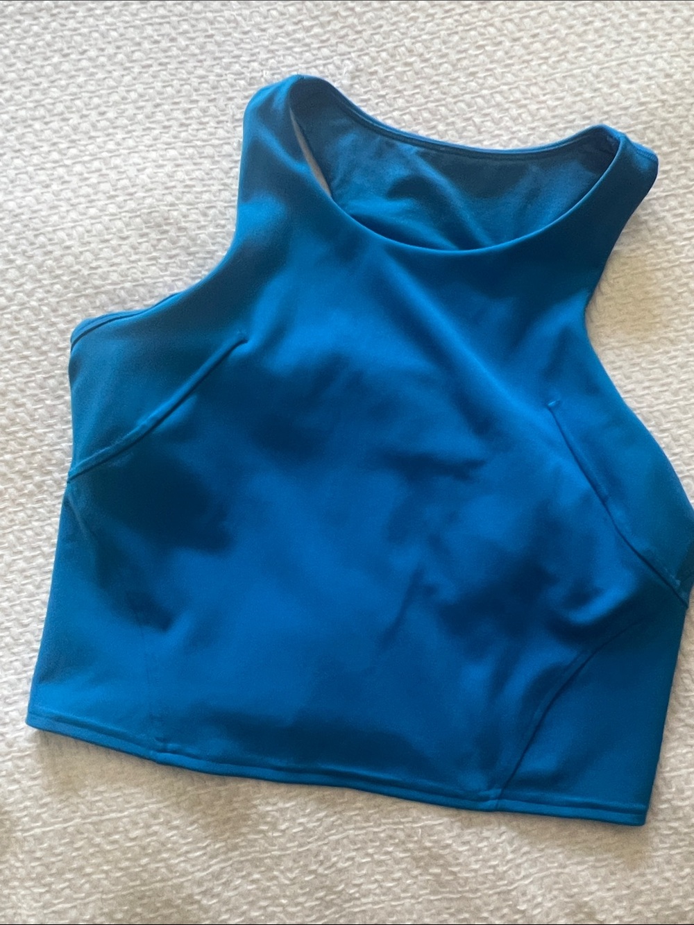 Lululemon Wunder Train Women's Crop Tank Top - Poolside Blue 10
